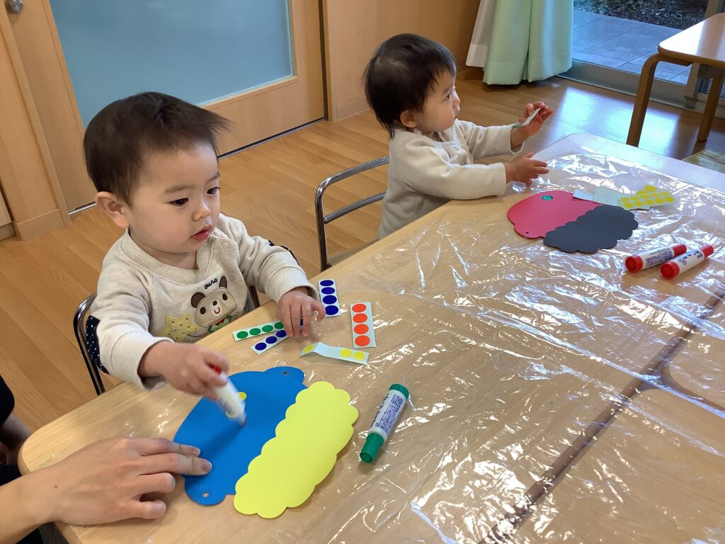 節分のお面作りとふじ組さんとのお店屋さんに参加しました！(いせ虹ひろば)