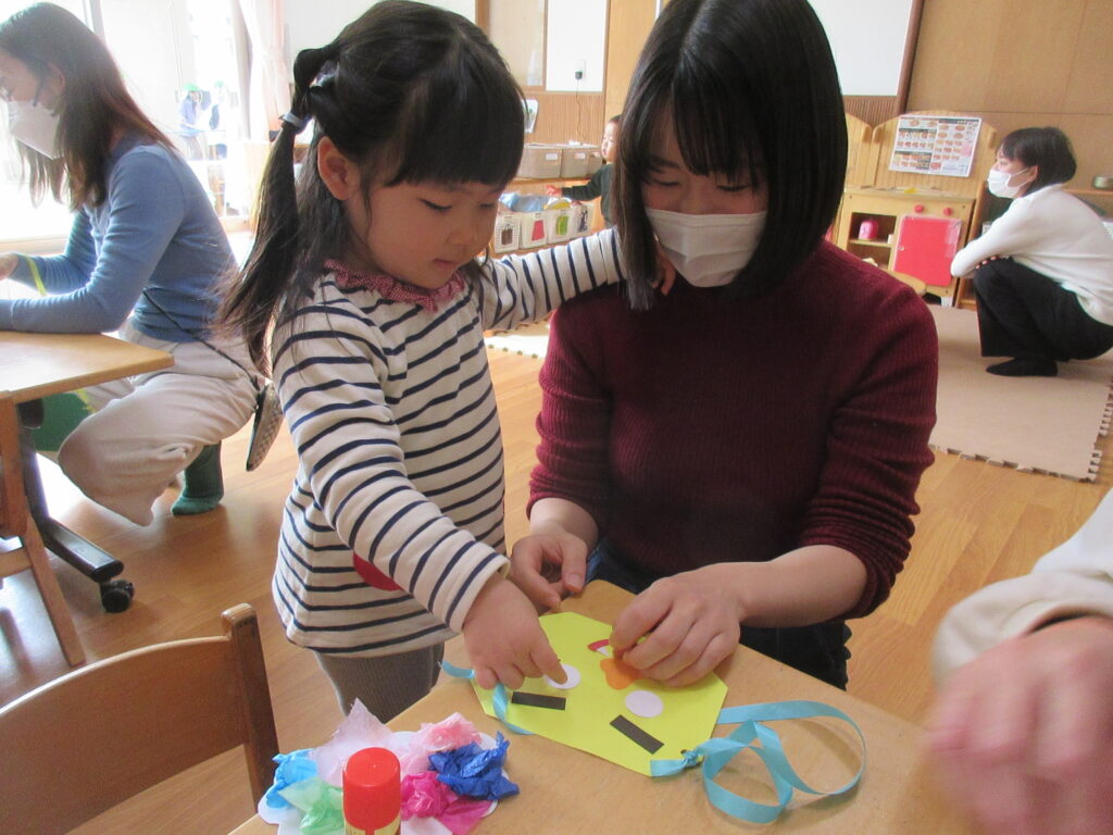 虹ひろば　節分の制作をしたよ！！