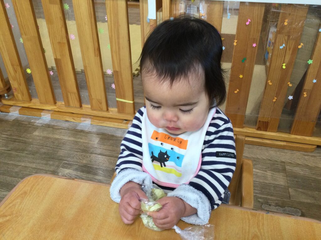 〜 さつまいもをつぶしてみたよ 〜